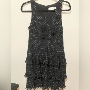 Eliza J black polka dot sleeveless dress. Size 6.